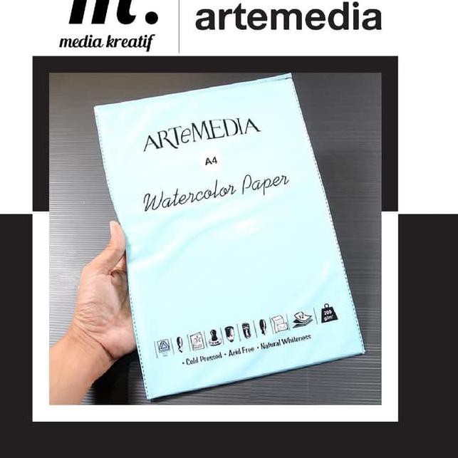 

` ARTEMEDIA A4 WATERCOLOUR PAPER 200GSM 12 SHEET ✲ ☃