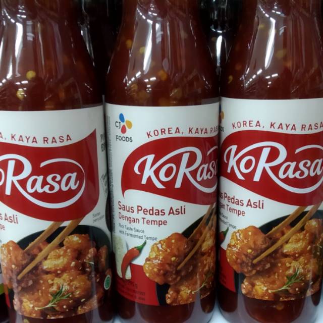 

Korasa saus pedas asli tempe 295gr