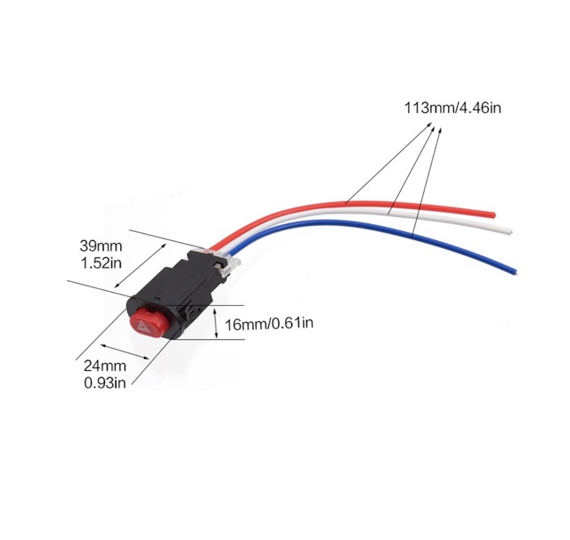 SAKLAR TOMBOL SWITCH ON OFF HAZARD SEPEDA MOTOR UNIVERSAL