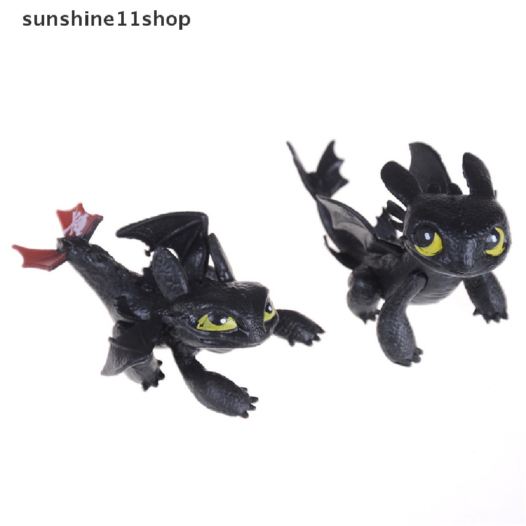 (SHO) Mainan Action Figure Toothless Night Fury Dragon Bahan PVC Untuk Anak