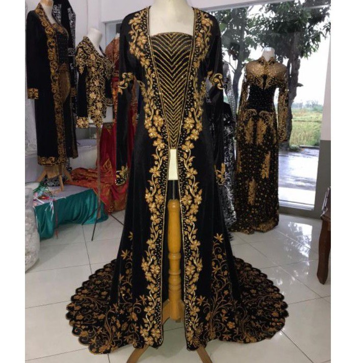 Kebaya Kutubaru Maura bludru payet