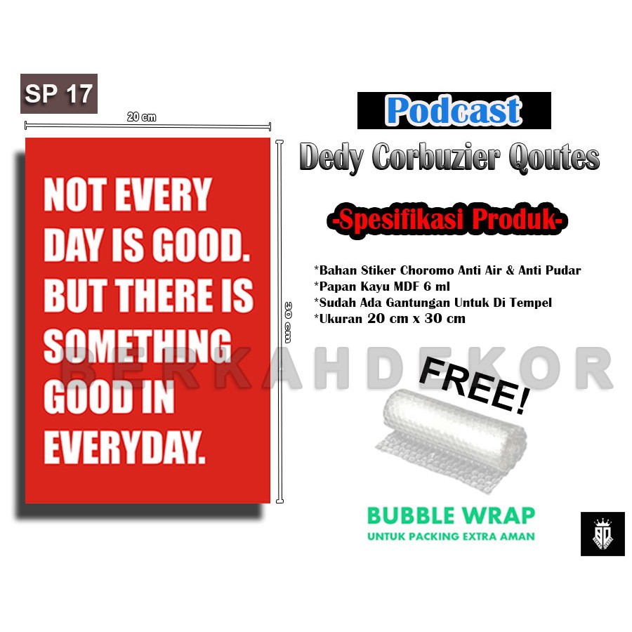 PODCAST SMART PEOPLE 17 Qoutes Deddy Corbuzier / Hiasan Dinding / Dekorasi Dinding / Pajangan Rumah