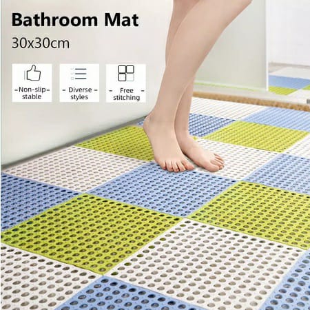 Karpet Toilet Kamar Mandi WC Anti Slip Keset Lantai Anti Licin Polkadot DD-1