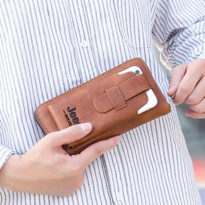 Dompet Panjang Kulit Mini Handbag Dompet Hp Pria 2162 tirt96 dijamin
