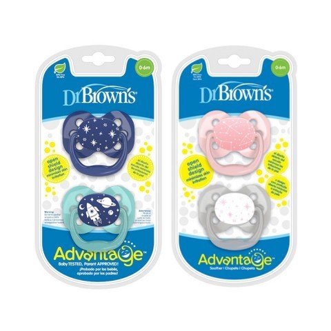 Dr Brown's Advantage Soother Pacifier 2pack (Empeng bayi)