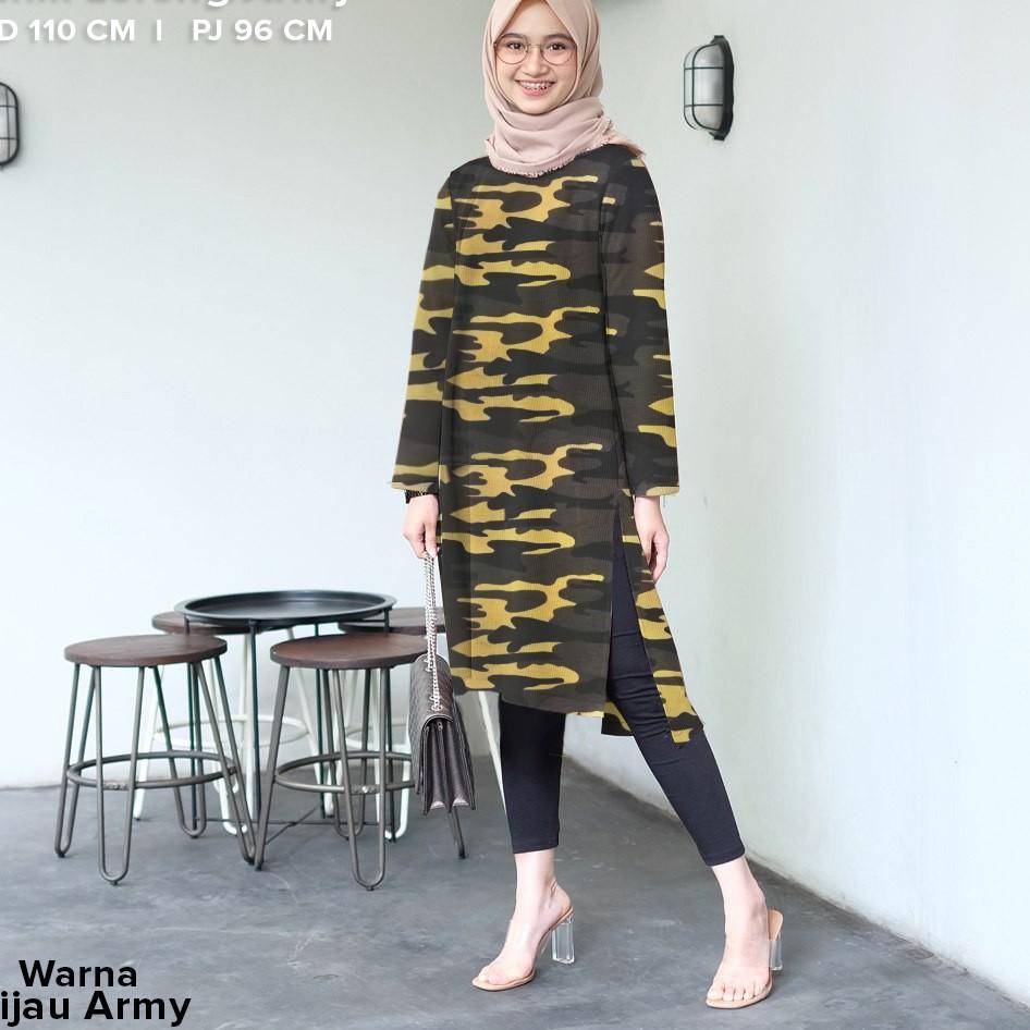 Tunik Loreng Army Lengan Panjang SIze XL –BJP.19Au22l