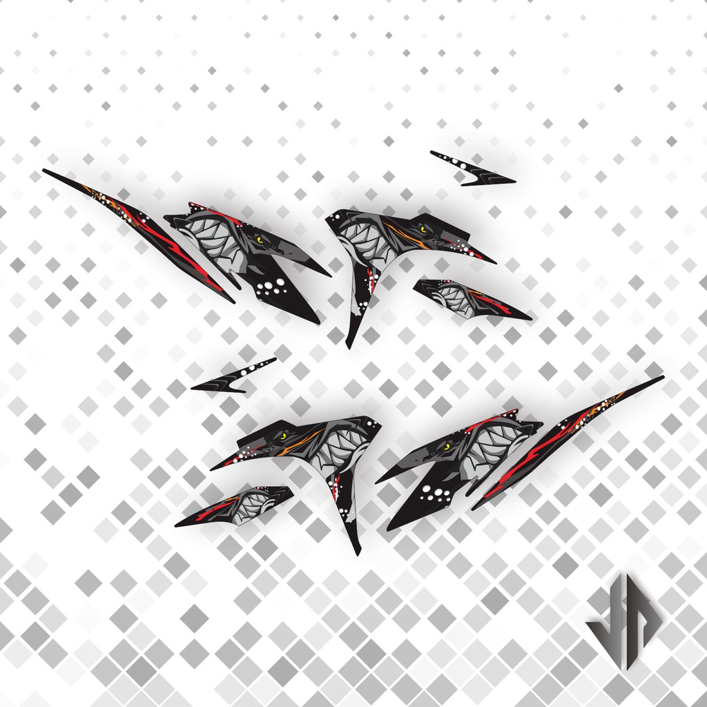 Striping Sticker / Stiker Vario 125 Old 2013 2014 38 Hiu Shark