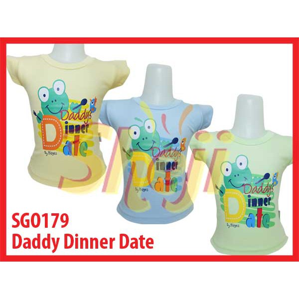 Kaos Anak Oblong Ridges Baju Harian Daddy Dinner Date 1 set isi 3pcs