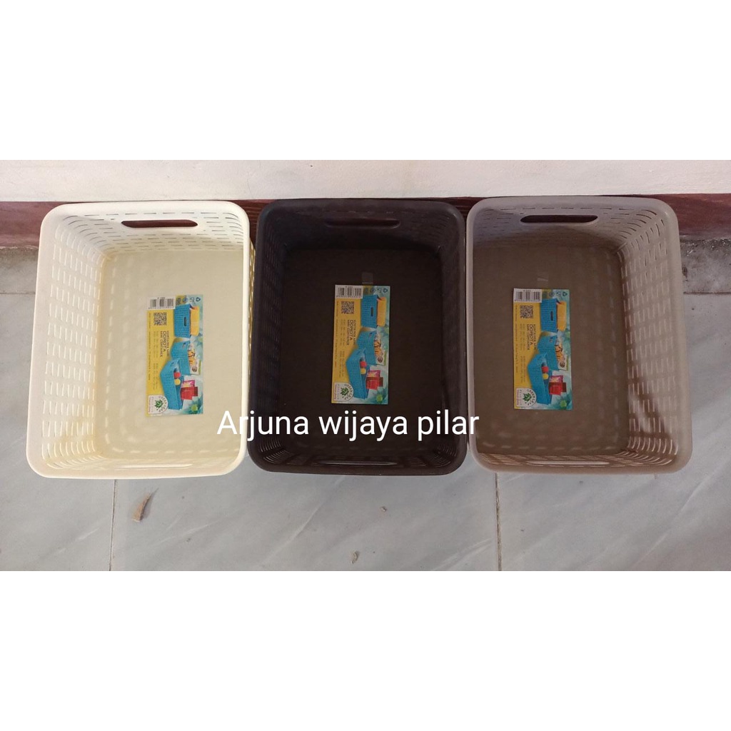 Keranjang Dorota Mini Container Serbaguna Green Leaf 3302 (size M) plastik