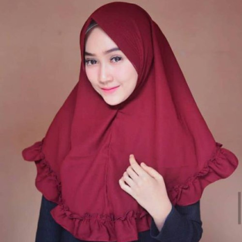 Hijab instan KHIMAR rempel kriwil/ Khimar pet rempel