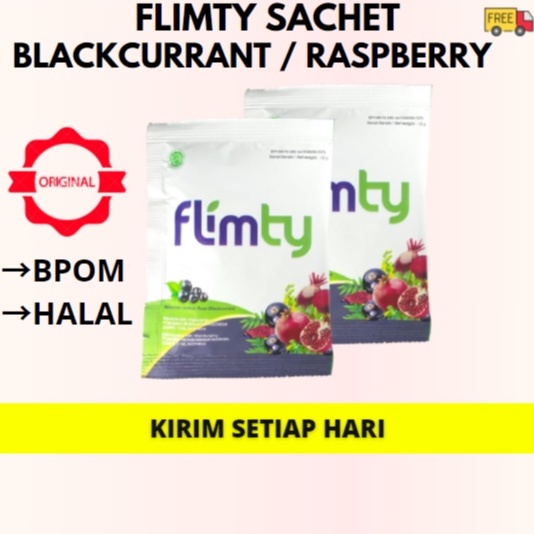 FLIMTY ECERAN 1 SACHET BPOM HALAL RASA BLACKCURRANT / RASPBERRY FLYMTY FIBER ORIGINAL PELANGSING DIET DETOX PENURUN BERAT BADAN FLYMTI FLMTY PLIMTY PLYMTY