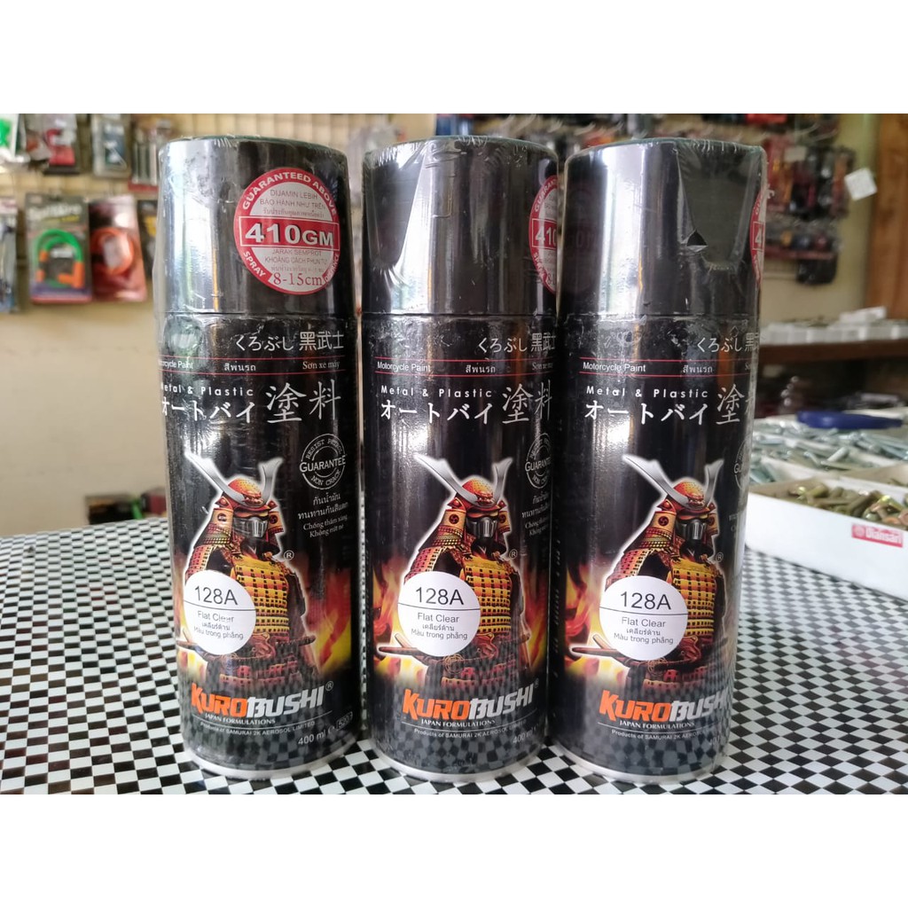 

Cat Samurai Paint Flat Clear 128A Atau Clear Doff Cat Spray Ukuran 400ml