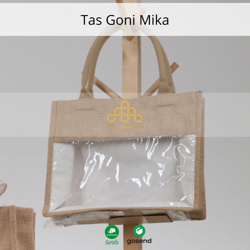 Tas Totebag Caesia Goni Mika Tote Bag Transparant Tas Bening Transparant - Packaging Hampers