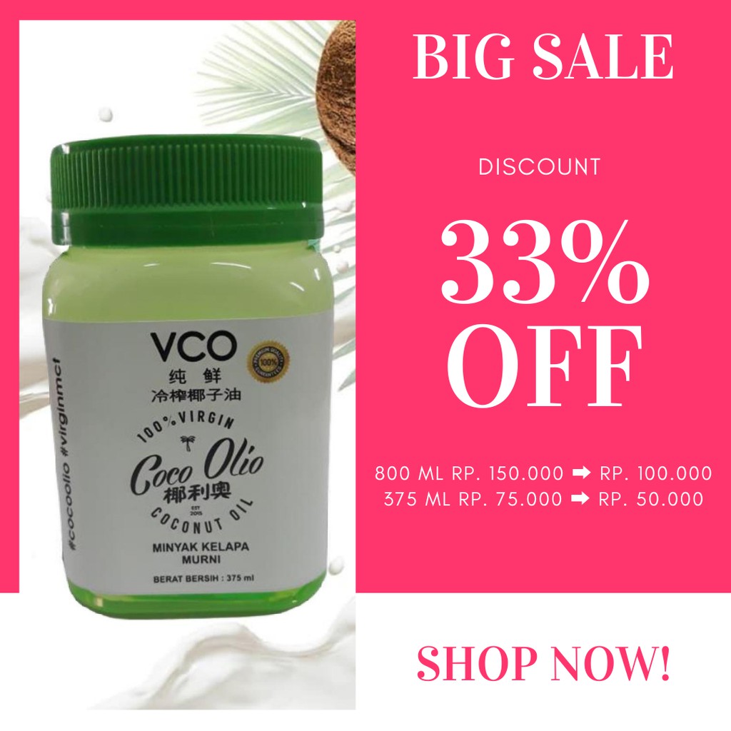 

TULUS COCO, VCO Virgin Coconut Oil COCO OLIO 800 ML 100% MURNI