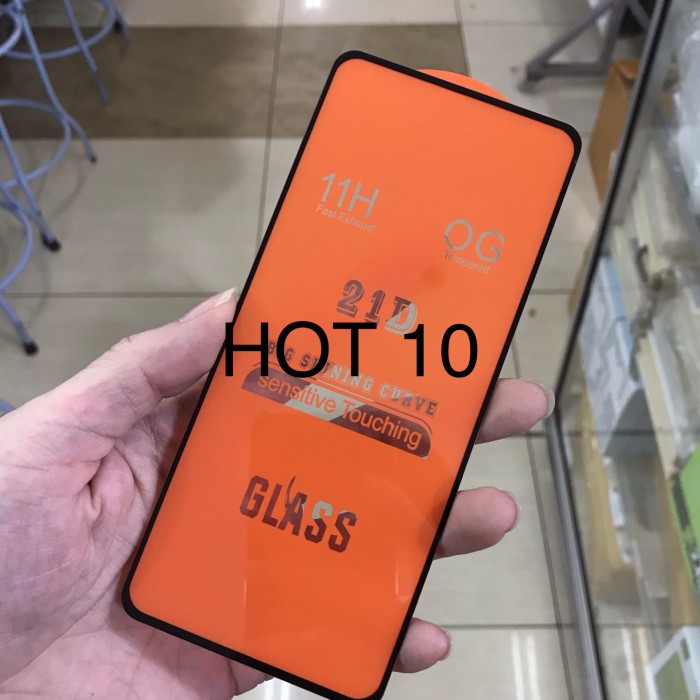 INFINIX HOT 10 TEMPERED GLASS FULL LAYAR FULL GLUE