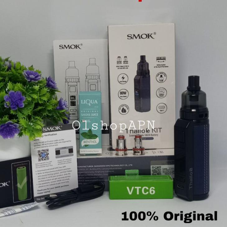 New elektronik tinta 11.11️Vapee Vapoor SMOKEE THALO S KIT 80W Free Baterai+L 10ml mesin uap|KD6