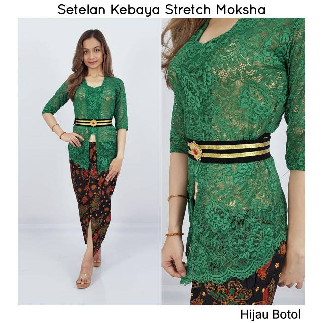 Setelan Kebaya Bali strech | paket kebaya murah strech Moksa