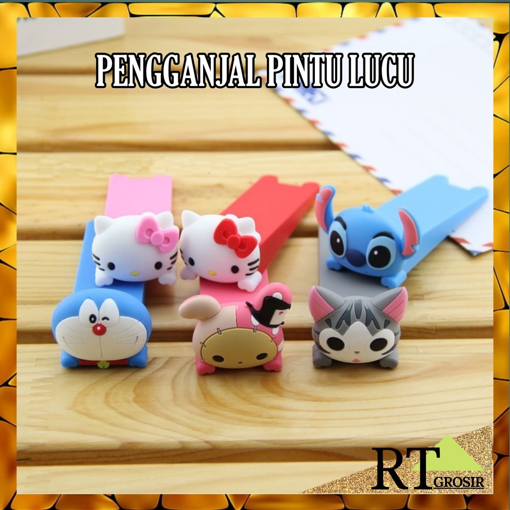 BK030 Penahan Pintu Korea Motif Kartun Lucu Anti Benturan Door Stopper