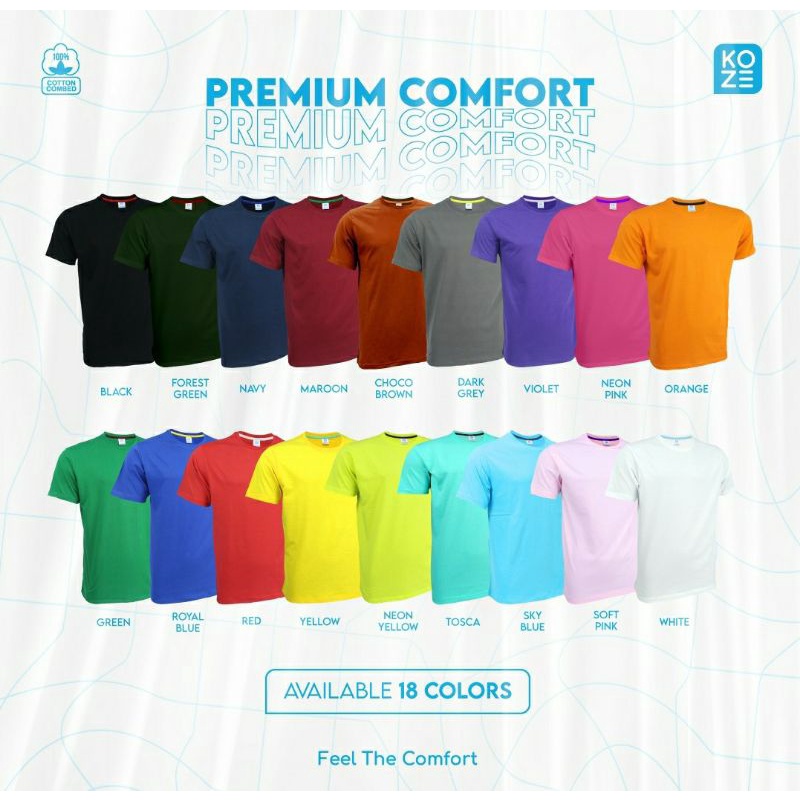 KAOS POLOS COTTON COMBED 30 S | KAOS POLOS KOZE | KAOS POLOS