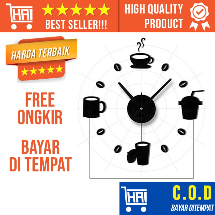 JAM DINDING  DESIGN KOPI  RUANGAN KAMAR KEDAI  KAFE COFFEE 