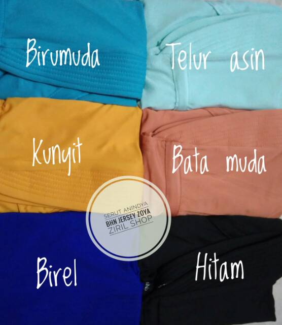 Serut ANINDYA bhn JERSEY zoya / jilbab jokowi / instan daily serut tali /adiba