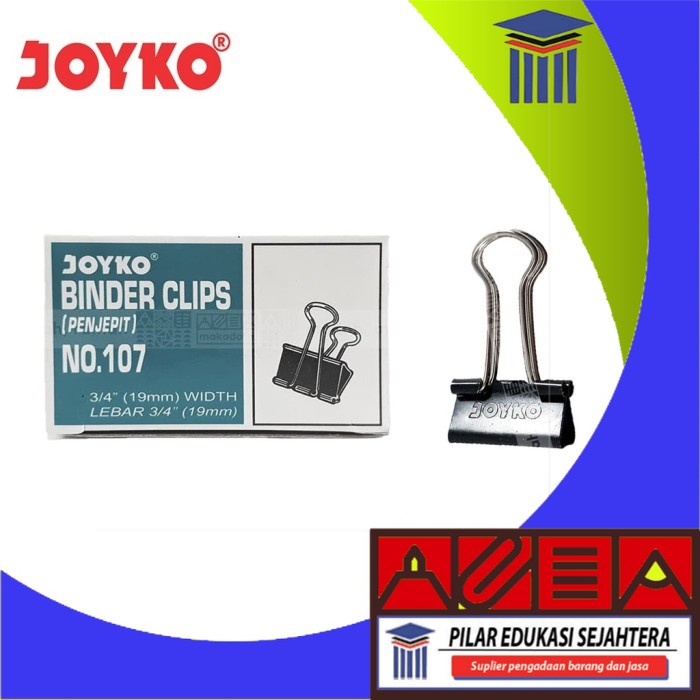 

BINDER CLIP / KLIP KERTAS JOYKO 19 MM NO.107 MURAH