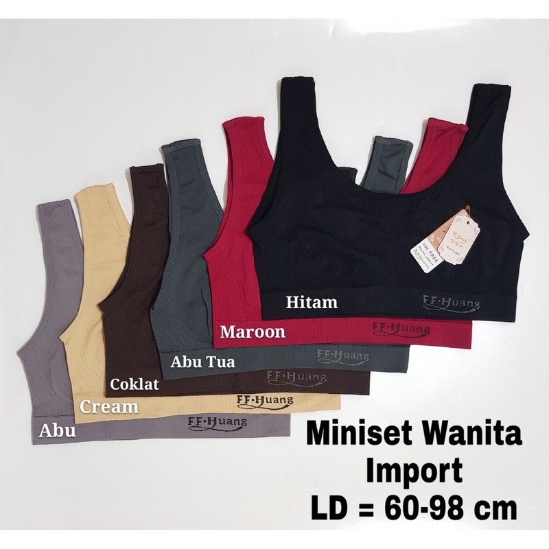 Miniset Wanita Import / Sport Bra Import