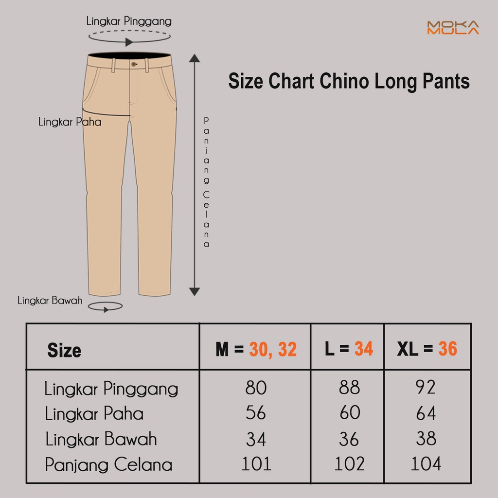 Celana Panjang Pria Chino Bahan Scoot Stretch Original - Mokamula