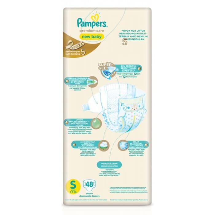 PROMO Pampers Popok Premium Care New Baby Tape - S 48