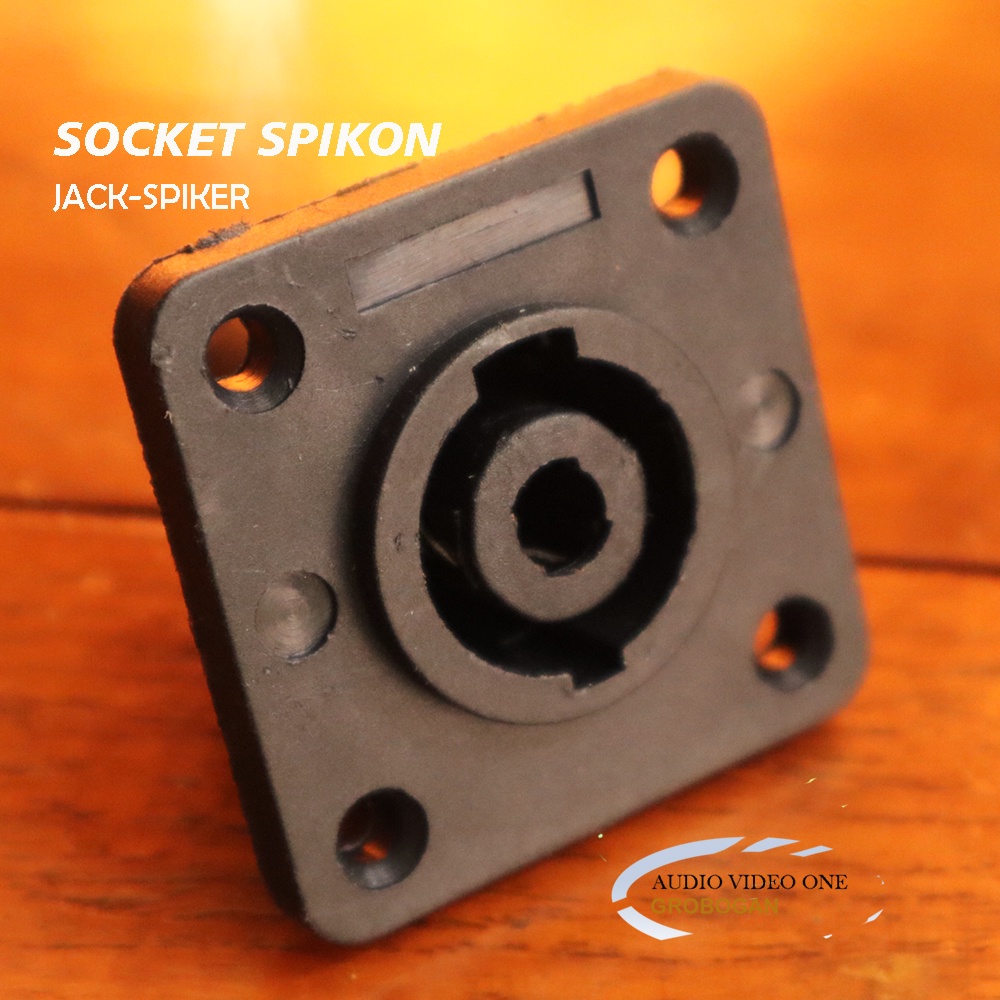 Socket Spikon Hitam Soket Jek Spikon 1095 CP Jek Soket 4 Lubang Baut