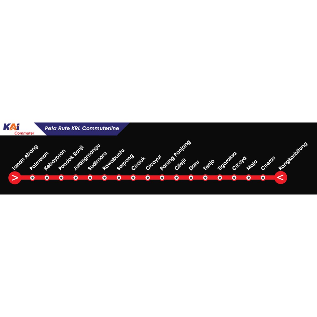 Gantungan Kunci Ganci Peta Rute KRL