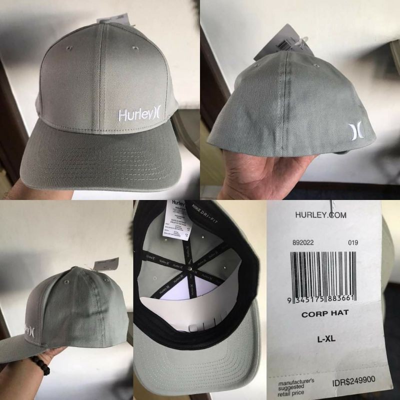 Topi Hurley Corp Grey Flexfit Original