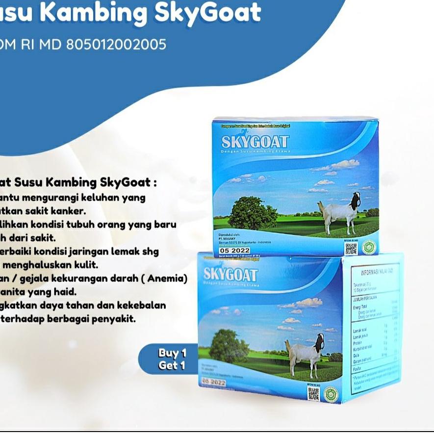 

New! Susu Kambing Etawa Bubuk Original 1 Box isi 10 Sachet Susu Kambing Etawa Susu Etawa Platinum Skygoat Plus Full Cream Bubuk - Susu Kambing Etawa Bubuk Original