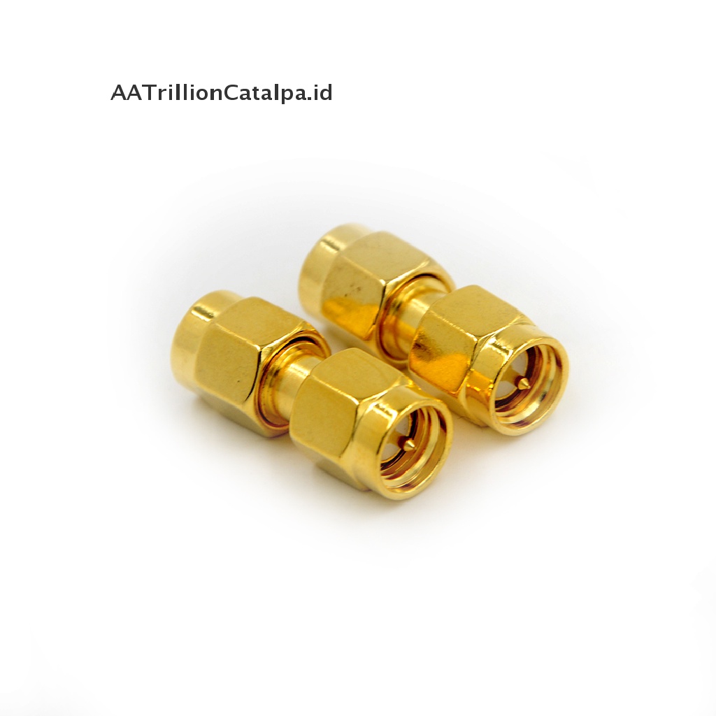 2pcs Adapter Konektor Coaxial RF SMA Male Ke SMA Male