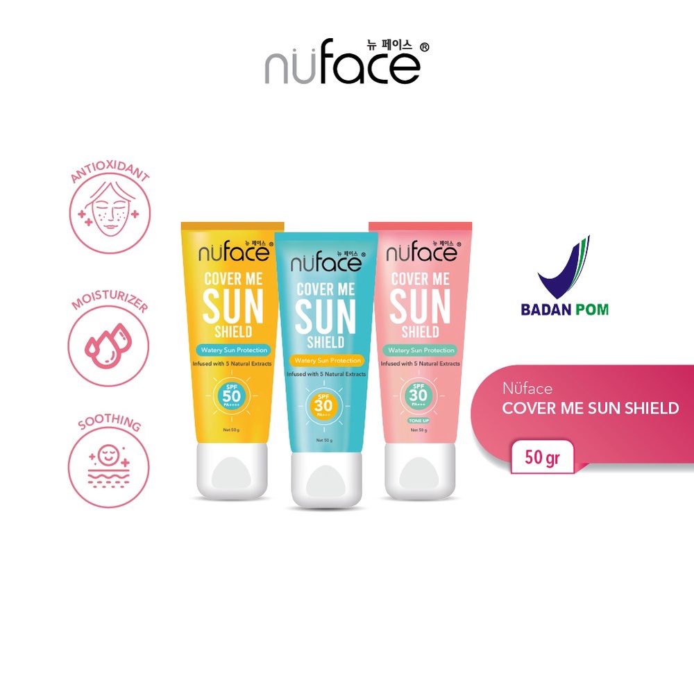 ✿ MADAME ✿ NUFACE COVER ME SUNSHIELD - WATERY SUN PROTECTION SPF 30 50 PA++ BPOM