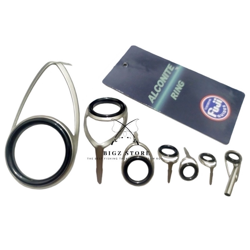 RING GUIDE FUJI ALCONITE SET ISI 7 PCS SPINNING KAKI 1 TOP CCFAT 5.5x20 CCKTAG 5.5 6 7 10 16 25 BAHA