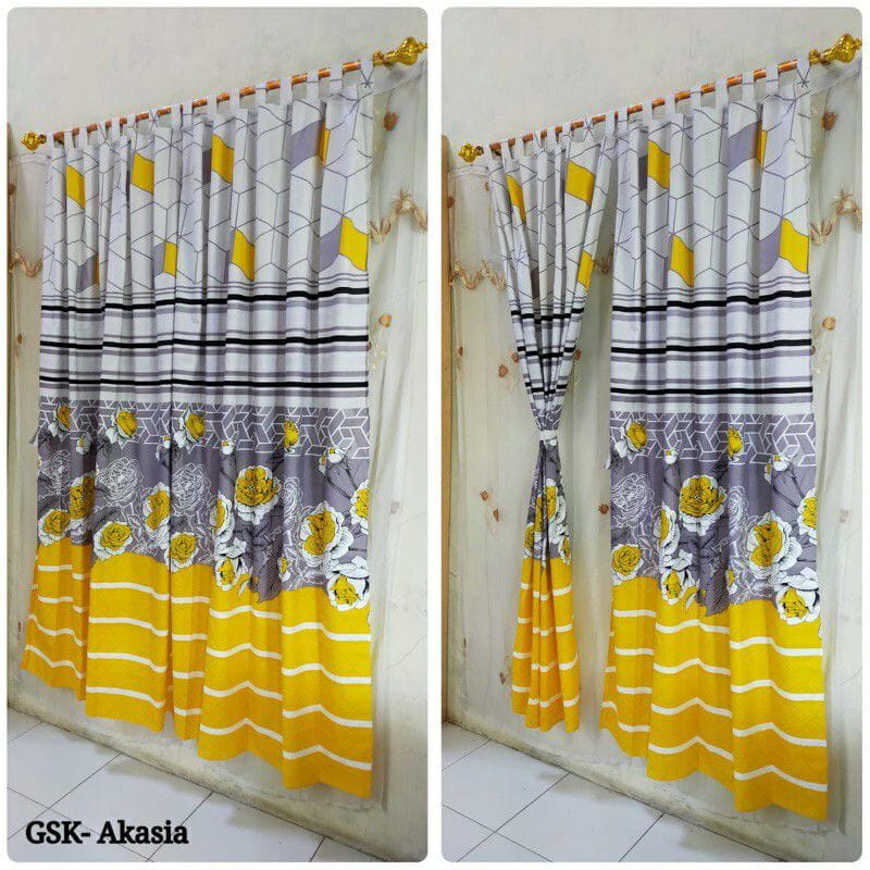 Gratis Ongkir-Gorden Jendela Starmoon, Motif bunga dan Karakter Uk 55x150cm