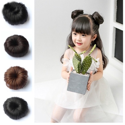 Korean Cute Bayi Girls Putri kecil Hairpin Wig Ball Flower Aksesoris Rambut Clip