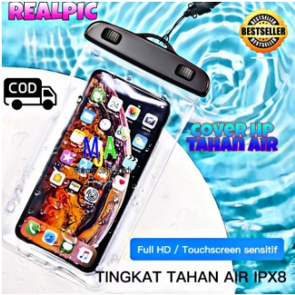 Case HP Tahan Air / Cover HP Anti Air / Pelindung Tas Plastik HP / Pouch Bag Smartphone Waterproof Hujan 4-7 inch PREMIUM QUALITY