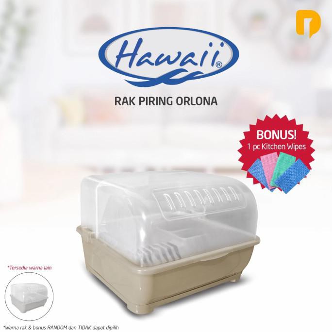 Rak Piring Plastik Tertutup Orlona Hawaii Vinvinbila
