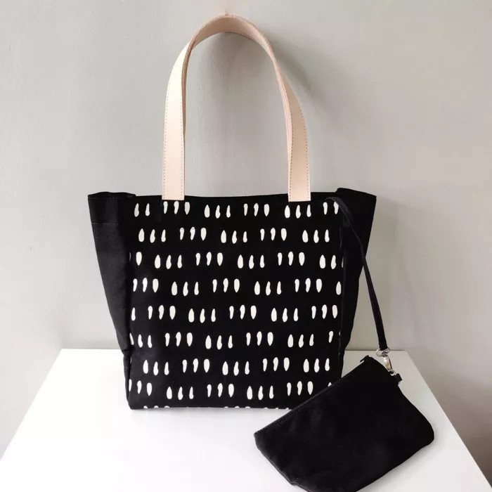 

Tote Bag Coma Black Canvas Living