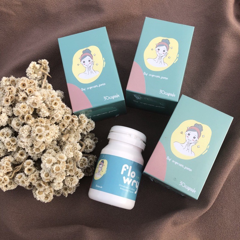 [READY] FLOWRY WHITENING CAPSULE NEW COLLAGEN PEMUTIH