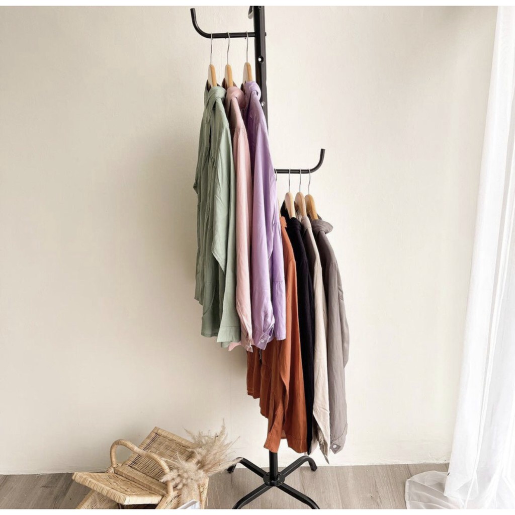 CRINCLE BLOUSE / BLOUSE RAYON-SORABLOUSE TERACOTTA