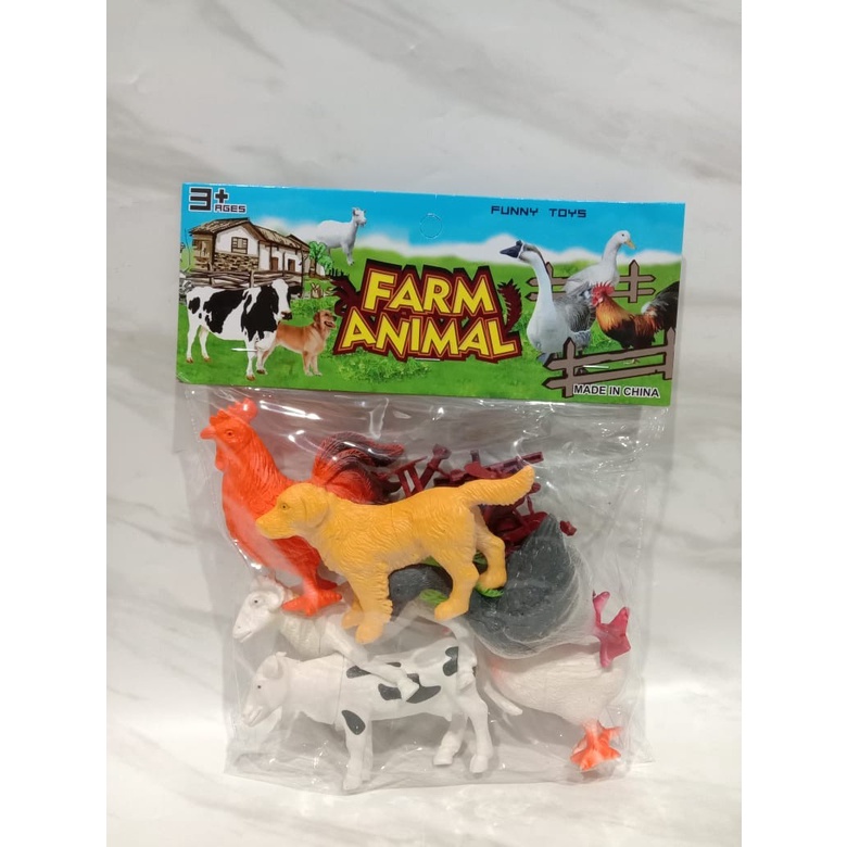 MAINAN BINATANG SAFARI FARM ANIMAL ISI 6 PCS