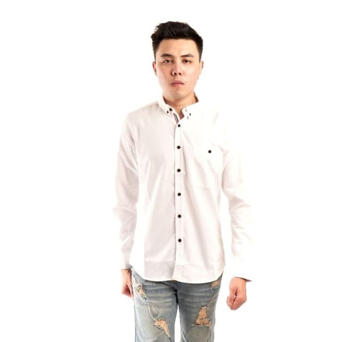 Kemeja Tunik Wanita Katun Motif Kotak2&Garis5 7733DF Kemeja Koko Lengn Panjang Bordir / Baju Muslim