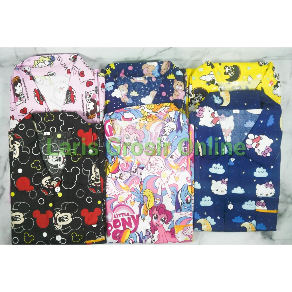 Piyama Anak  Usia  6 18 Tahun  Size 8  10 12 14 16 18 Baju  
