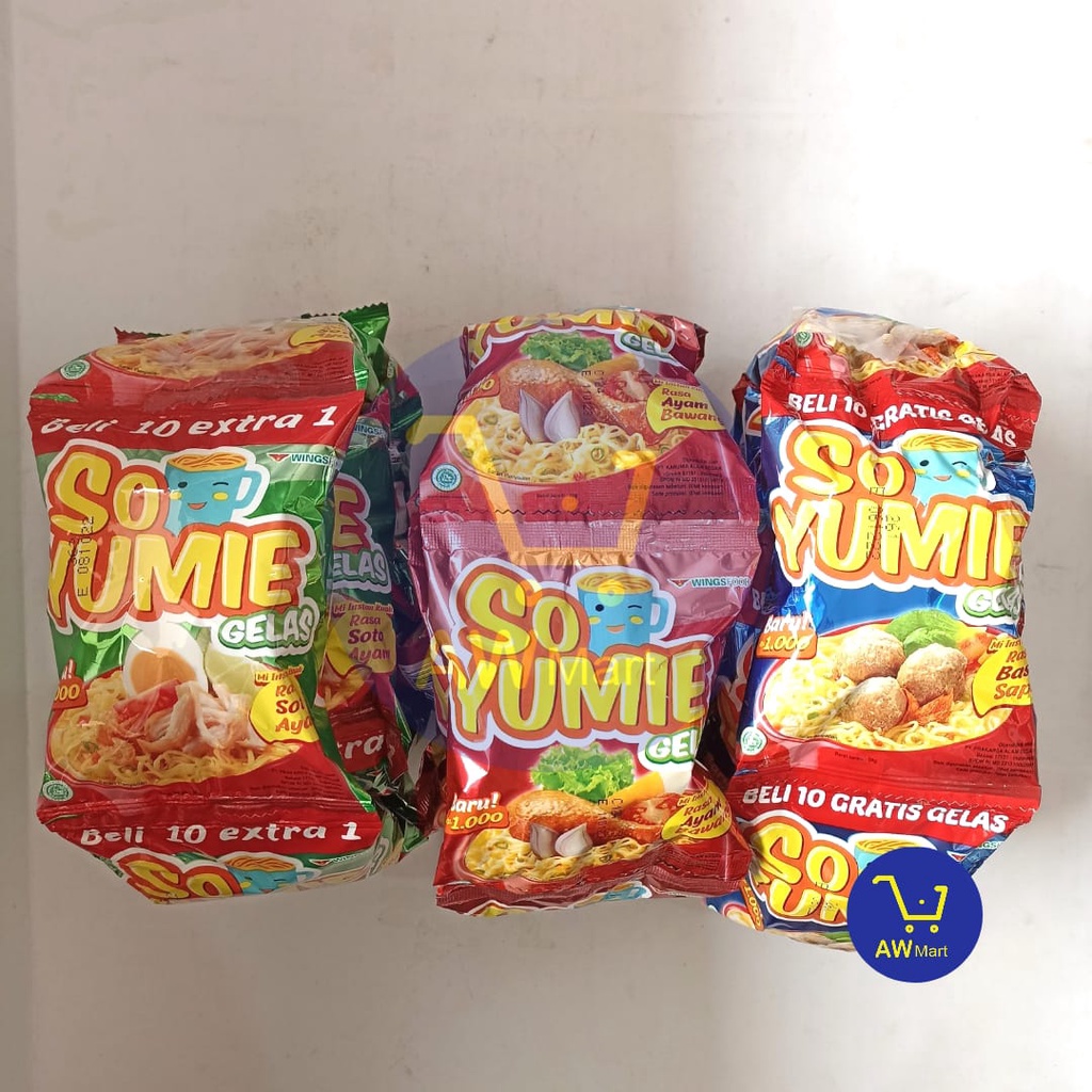 SO YUMIE GELAS RENCENG 10 SACHET X 30GR - MIE INSTANT GELAS RENCENG