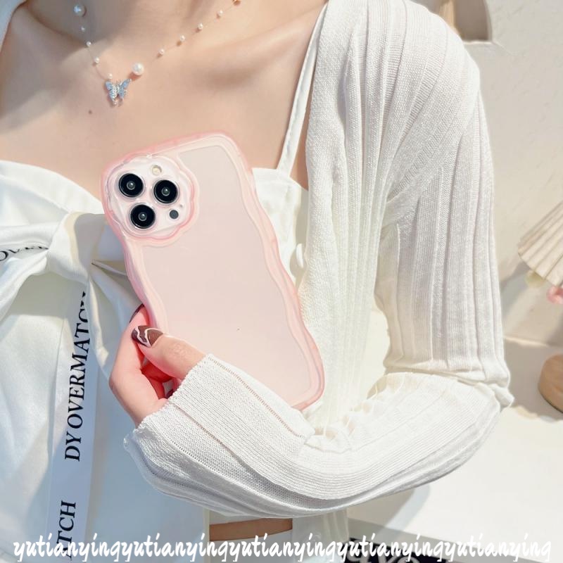 Soft Case Pelindung Lensa Kamera Bahan Tpu Motif Bunga Gelombang Tahan Banting Untuk IPhone XR 7plus 8plus 11 12 13 Pro Max 7 8 XS X SE 2020