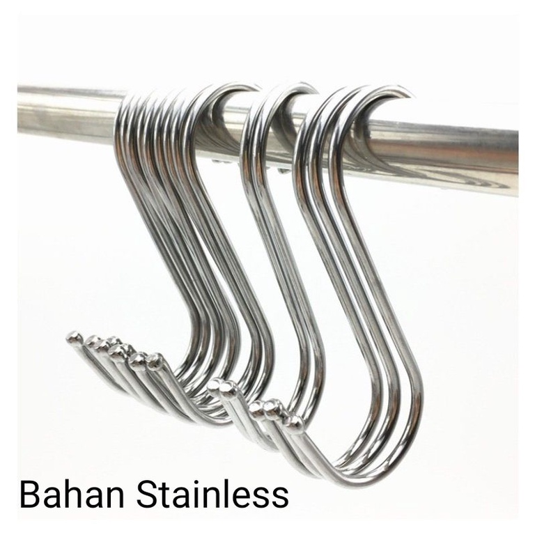 Hook Gantungan &quot;S&quot; Perabotan Dapur Serbaguna Stainless