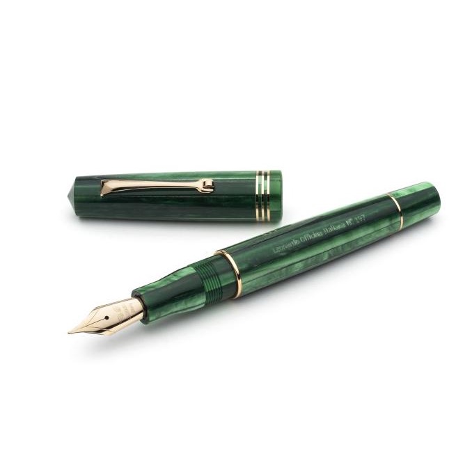 

---Terbartu--- LEONARDO OFFICINA ITALIANA Momento Zero Reg Fountain Pen - Gold Trim